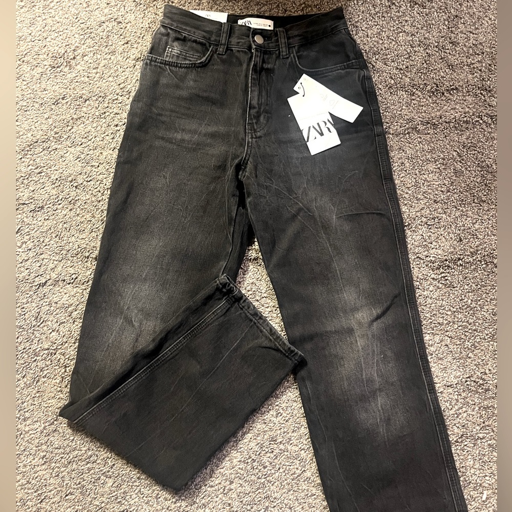 Zara Straight Leg Full Length Jeans
